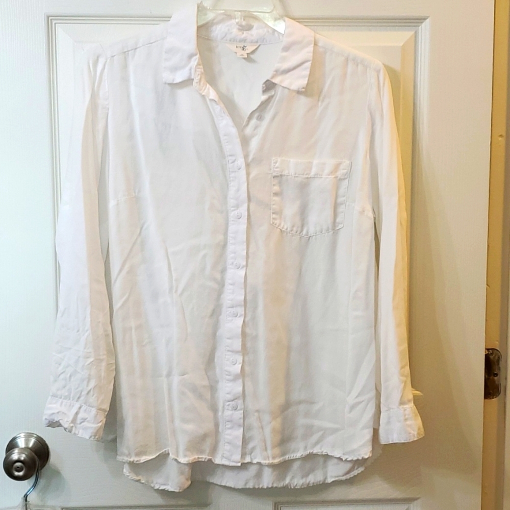 Terra & Sky Woman's Plus Button Down Shirt 0X